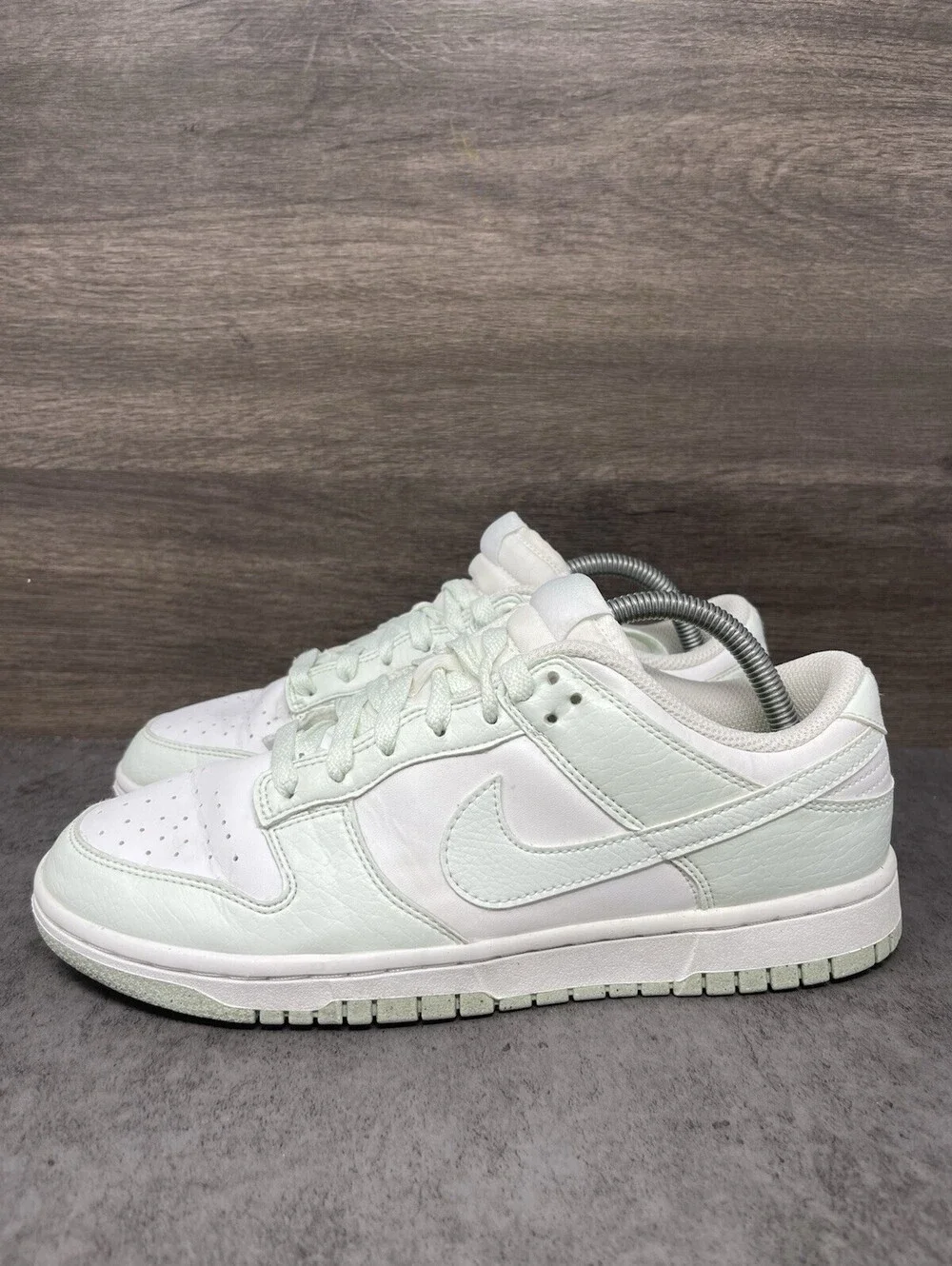 Nike Dunk Low Next Nature White Mint Green Womens Size 9.5 Casual Sneakers